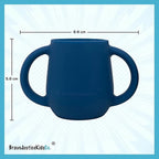 | Teenie Tiny™ Silicone Developmental Baby-Led Weaning Drinking Cups (2 pack) (Warm Taupe and Blue Fusion)