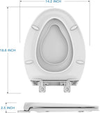 Elongated Toilet Seat With Toddler Seat,PP Material Family Toilet Seat Cover with Adult and Toddler Seat, Soft Close Design, Easy to Clean, Safe for Home Kids Potty Training