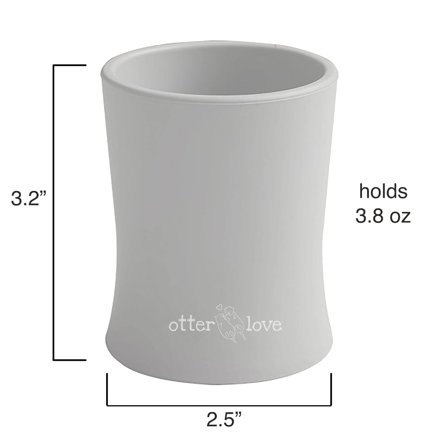 otterlove Silicone Baby & Toddler Training Cup - Pediatric OT Approved - 100% Platinum Pure LFGB Silicone - Unbreakable - Plastic Free - Tiny Cup Perfect for Baby Led Weaning (2 Pack - Sage + Sand)