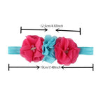 FZBNSRKO Baby Girls Floral Headbands Set,10 Pack Mixed Baby Chiffon Headbands Baby Girl Flower Headband Elastic Hairband for Newborn Toddler Hair Accessories(3 flowers)