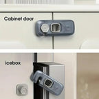 2x Child Kid Lock Fridge, Freezer, Cabinet Catch Baby Safety Lock Door Safe (Green)