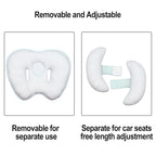 Baby 2 in 1 Travel Cushion, Banana Shape Baby Neck Head Support Travel Pillow Stroller Insert Cushion for Kids, Toddler, Blue