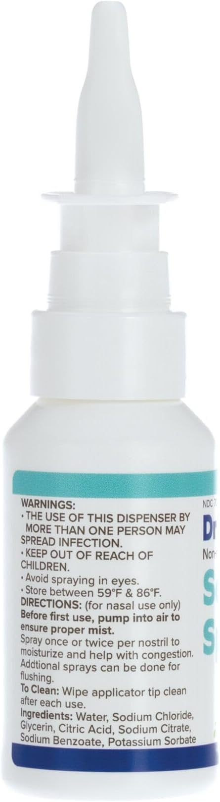 Dr. Talbot's Baby Saline Spray for Nasal Congestion, Dry Nose, and Mucus Flushing Relief - 1 fl oz - Gentle Pump Mist for All Ages