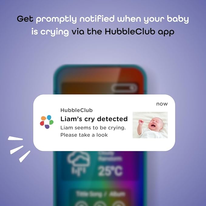 Hubble AI Vision FlexPay - Free Camera - Access to Premium + AI Features (Baby Cry Alerts, Rollover Detection, Sleep Insights) – 2K Ultra Clear HD Smart Baby Monitor – Requires Subscription After 3mo