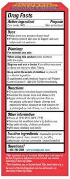 Boudreaux's Butt Paste Maximum Strength Diaper Rash Cream, Ointment for Baby, 2 oz Tube, 3 Pack