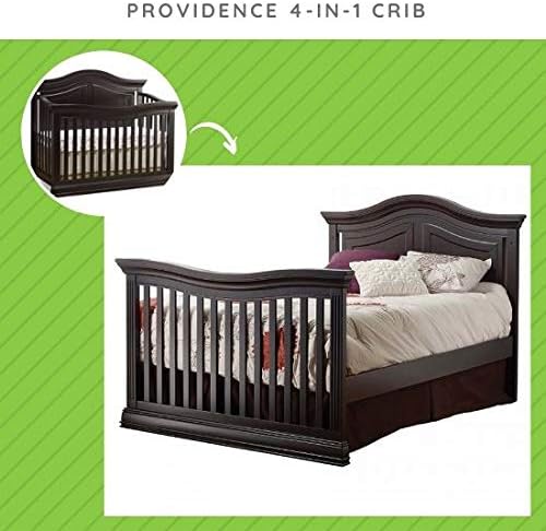Full-Size Conversion Kit Bed Rails for Sorelle Convertible Cribs - Solid Wood Rail - Toddler and Adult Bed Rail for Full-Size Beds - Essential Nursery & Baby Furniture (Model #215, Espresso)