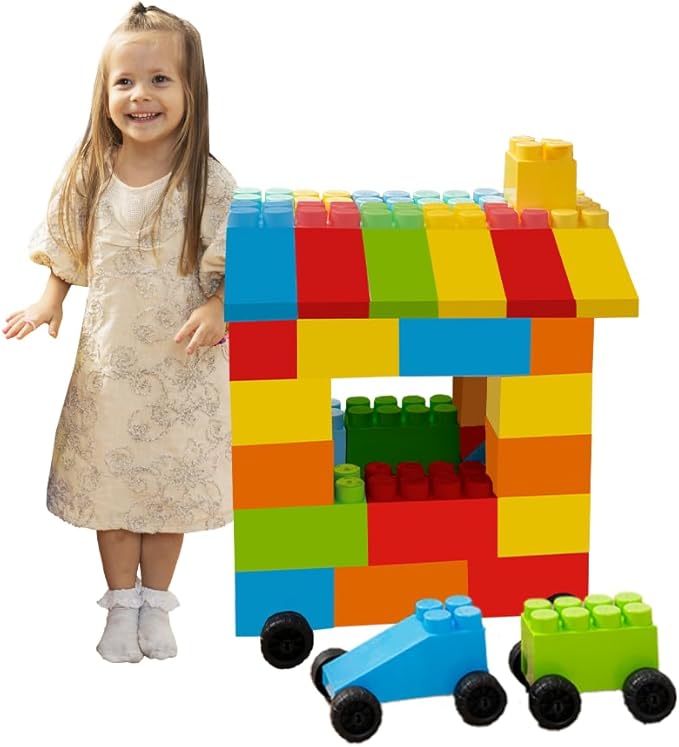PLATPORTS Big Blocks- Big Jumbo Blocks - Large Building Blocks - Large Blocks - Giant Building Blocks - Jumbo Blocks - Big Blocks for Kids Ages 3-8