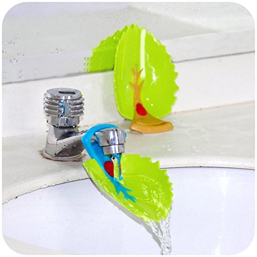Faucet Cover, Leaf Design Safety Faucet Extender for Children Toddler Kids Hand Washing Baby Kids Hand Wash Helper Bathroom Sink(2PCS/Pack)