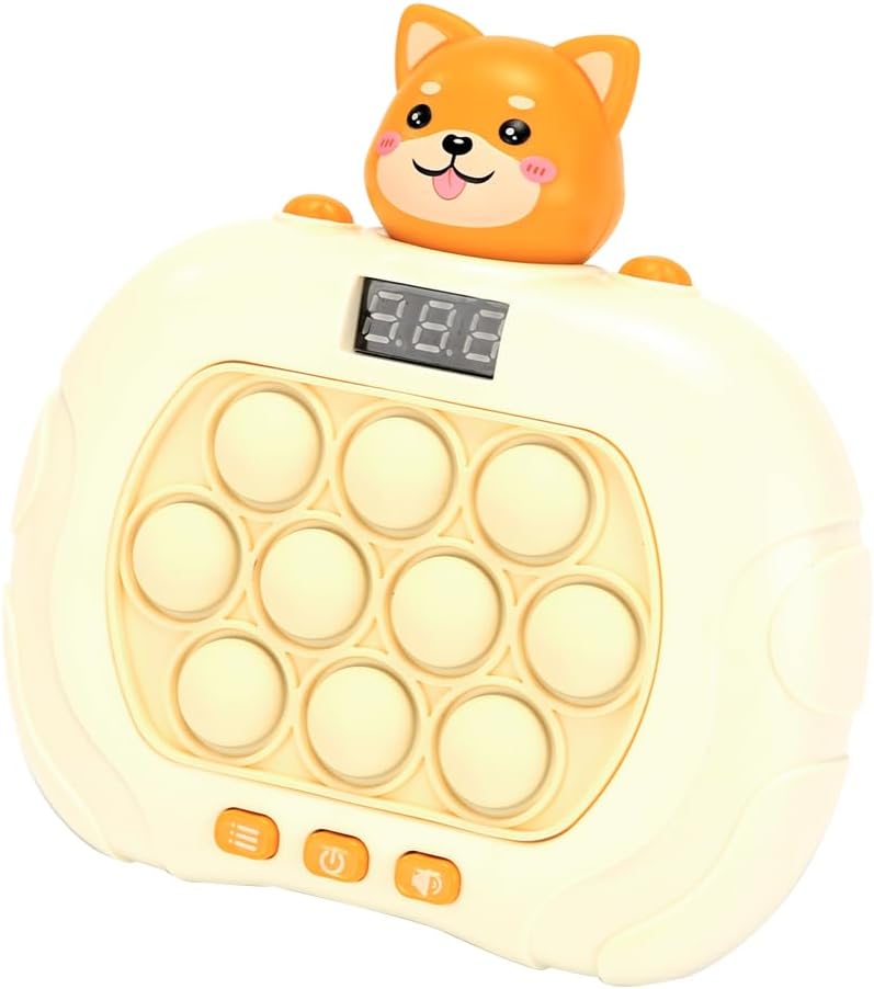 Quick Push Game Console,Puzzle Game Console Machine, Improving The Reaction Ability and Attention,Pop Game Sensory Fidget Toys (Yellow)