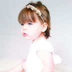 Baby Girl Nylon Headbands Flower Hair Bows Accessories-Elastic Hair Band Crown Handmade FLoral Wraps Birthday Gifts for Girls Newborn Infant Toddler 3Pcs