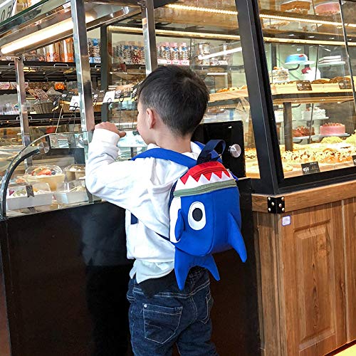 Safety Kids Leash Backpack with Harness Leash Shark for Toddlers Boys Girls-Blue