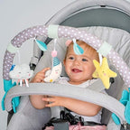 Taf Toys Activity Arch Ideal for Infant & Toddlers, Fits Stroller & Pram. with Fascinating Toys, Stimulates Baby’s Senses and Motor Skills Development. Mini Moon Arch