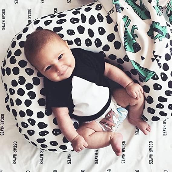 Nursing Pillow and Positioner, Breastfeeding, Bottle Feeding, Baby Sitting Support with Removable Ultra Soft Minky Cover, Tummy Time Support for Baby Boys and Girls
