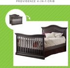 Full-Size Conversion Kit Bed Rails for Sorelle Convertible Cribs - Solid Wood Rail - Toddler and Adult Bed Rail for Full-Size Beds - Essential Nursery & Baby Furniture (Model #215, Vintage Grey)