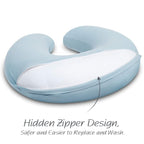 Nursing Pillow with 2 Covers, Feeding Pillows for Breastfeeding, Baby Nursing Pillow, Machine Washable