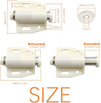 12Pack Magnetic Touch Push to Open Door Latch for Heavy Duty Door Push Release Latch Kitchen Drawer Push Catch Pop Out Latch Kitchen Closet Door Closing (White)