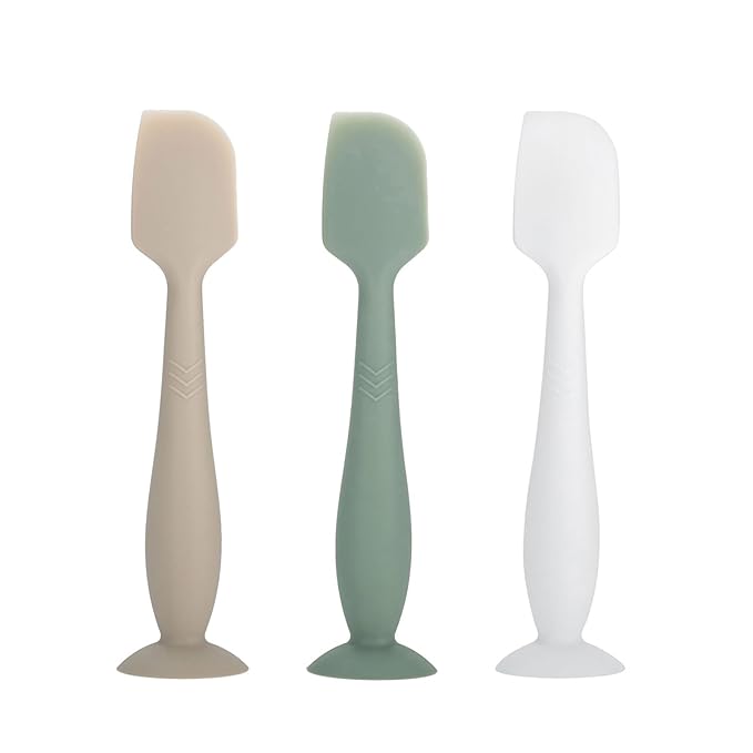 Baby Diaper Cream Spatula - Baby Diaper Rash Cream Applicator for Butt Paste Diaper Cream - Newborn Essentials (green, gray, white)