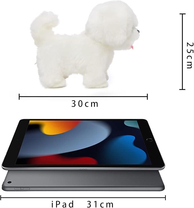 Plush Interactive Maltese Simulation Dog- Puppy Dog Toy for Kids-with Walking, Barking, Wagging Tail & Talking- Robotic Present Pet Toy for Toddler Kids Girls Boys