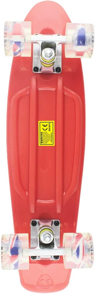 Skateboards Complete 22 Inch Mini Cruiser Retro Skateboard for Kids Boys Youths Beginners