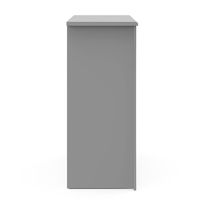 Storkcraft Crescent 4 Drawer Chest (Pebble Gray) – GREENGUARD Gold Certified, Easy-to-Match Chest of Drawers for Nursery and Kids Bedroom, Dresser Organizer for Children’s Bedroom