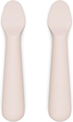 Lalo Little Spoon Set - 2 Piece Baby Spoons Set for Infants & Babies - Made From Food Grade Silicone Dishwasher Safe - Baby Feeding Essentials for Early Stage Mealtime - Grapefruit