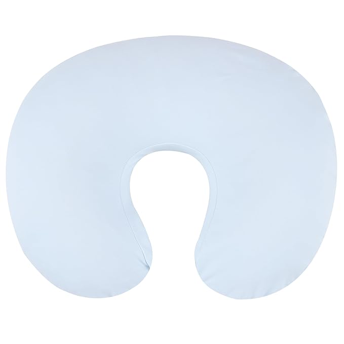 Onacosht 100% Organic Cotton Nursing Pillow Cover Soft Breathable Jersey Feeding Pillow Slipcover Fits Standard Infant Nursing Pillow or Positioner for Baby Boy and Girl, Pastel Blue