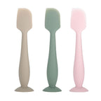 3-Pack Baby Diaper Cream Spatula - Baby Diaper Rash Cream Applicator for Butt Paste - Diaper Cream Brush for Newborn Essentials (grey, green, pink)