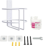 Wall Mount Wipes Holder & Dispenser, Rustproof Bathroom & Kitchen Organizer with 3M Adhesive or Screws, Fit for Clorox, Lysol, Baby & Pet Wipes – No-Drill Space-Saving Wall Rack