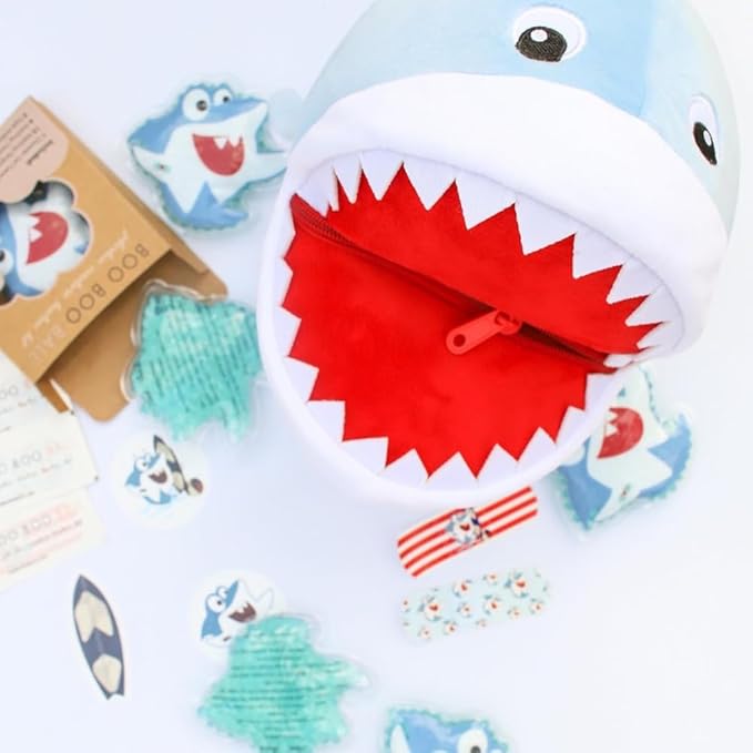 Plush Aid Kit for Home - First Aid Kit for Kids - Toddler First Aid Kit - Mini Boo Boo Kit – Mini Emergency First Aid Classroom – Finn Shark Plush Bag