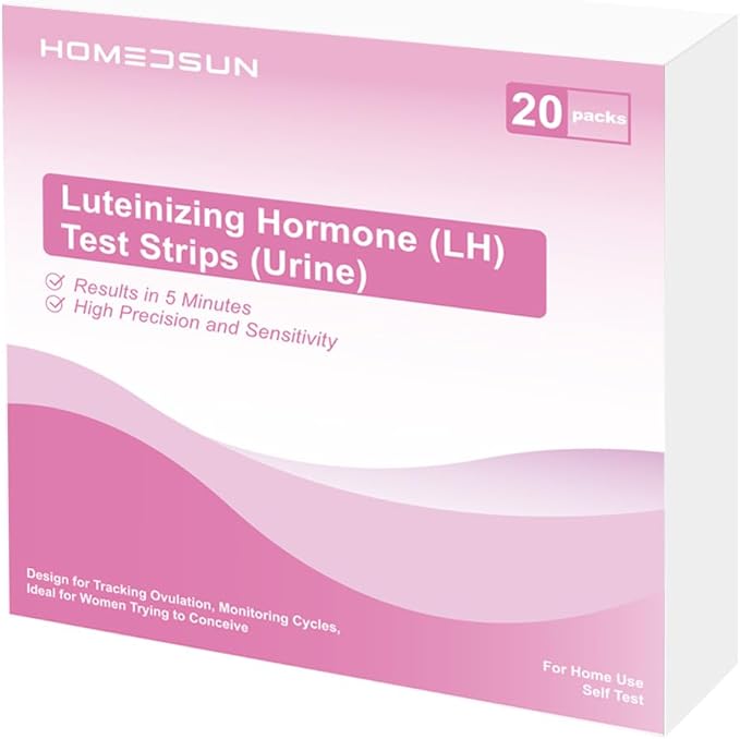 20 Packs LH Ovulation Test Strips Easy to Use Ovulation Tracker Kit Accurate Fertility Tracking for Women Quick Results at Home Use