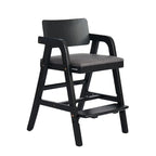 Solid Wood high Chairs for Toddlers,High Chair Grows with Kid for Dining, Study Chair for Children, Black