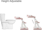 PandaEar Potty Training Seat with Step Stool Ladder, Toddler Toilet Seat for Kids Boys Girls, Comfortable Safe Potty Seat with Anti-Slip Pads Ladder & Bear Design -Pink