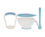 Nuby Garden Fresh Mash 'N' Feed 4 Piece Baby Preparation & Feeding System (Blue)