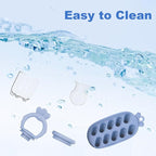 Baby Food Fruit Feeder, Breastmilk Baby Popsicle Molds, Silicone Teether Freezer Tray Food Feeder Pacifier for Teething Relief (Blue)