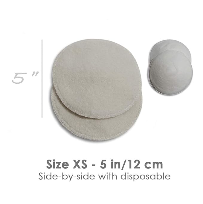 Merino Wool Nursing Pads, Style Softline, Regular Thickness, 5 in. Diameter