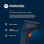 Motorola Nursery Touchless Infrared Thermometer with Backlit Display, TE-94 with Memory Function, High Temperature Alert, Dark Blue