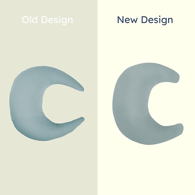 snuggle me Organic Nursing Pillow (New 2025 Design) | Bottle & Breastfeeding Pillow with Organic Cotton Cover & Fiberfill, Machine Washable Feeding Pillow, Newborn Essentials Must Haves (Slate) - v2