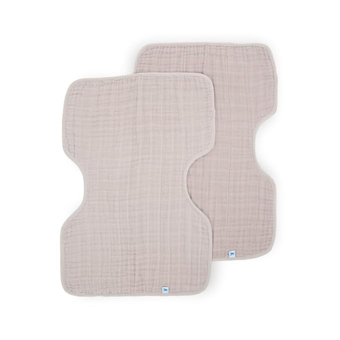 Little Unicorn Ultra-Absorbent Premium Burp Cloth 2 Pack | Soft on Baby's Skin | Larger Size | Ergonomic Design | Set of 2 (Porposie)