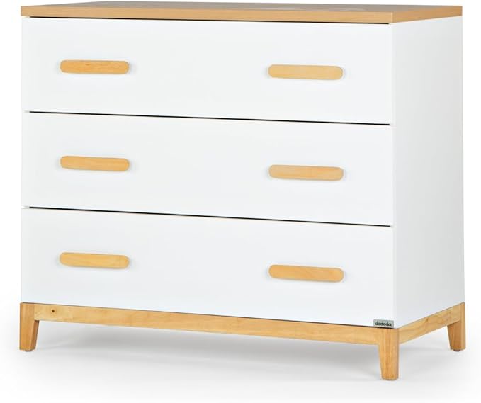 dadada LaLa 3 Drawer Dresser for Nursery - Modern Design, Deep Drawers, Baby-Safe Finish, Anti-Tip Safety, Durable Construction, Maximum Storage for Small Spaces, 39” Wide. (Little 3-Drawer)