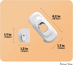 6 of Safety Latch Lock Easy Attachable Install Adhesive for Baby Childen Daycare Child Kids Senior Elder Pet Proofing Accident Prevent Home Kindergarden Preschool Senior Nursery Kitchen Cabinet Fridge