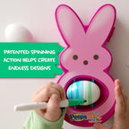 The Eggmazing Egg Decorator - Peeps Bunny - Arts and Craft Set Includes 6 Colorful Quick Drying, Non-Toxic Markers - Pink - Packaging May Vary