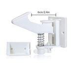 10 Pack 3.5 Inches Longer Cabinet Locks for Babies Child Safety Latches - Vmaisi Baby Proofing Cabinets Drawer Lock with Adhesive Easy Installation