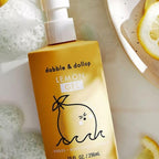 Dabble & Dollop Lemon Body Wash & Shampoo – 3-in-1 Natural Bubble Bath for Kids, Made in USA, No Parabens or Sulfates, Vegan, Gluten-Free, Tear-Free (10oz, Pack of 2)