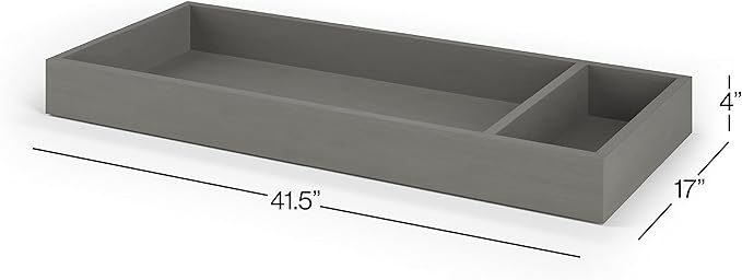 Child Craft Universal Changing Table Topper, Convert Dresser into a Changing Table Surface, Securely Attaches, Non-Toxic, Baby Safe Finish (Lunar Gray)