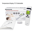 HubiBaby No-Touch Forehead Thermometer, Digital Infrared Thermometer for Adults and Kids, Baby Thermometer with Fever Alarm Fast and Accurate,Ideal for Whole Family (White)