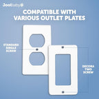 Outlet Cover Box for Child Safety (2 Pack) Duplex & Decorator Electrical Outlet Plates, Concealed Access Buttons, and Spacious Compartment - Jool Baby