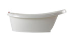 BEABA by OKBaby, Onda Baby Bath, Ergonomic Multi-Position tub for Infants and Babies up to 12 Months, Integrated Water Thermometer, Made in Italy, White