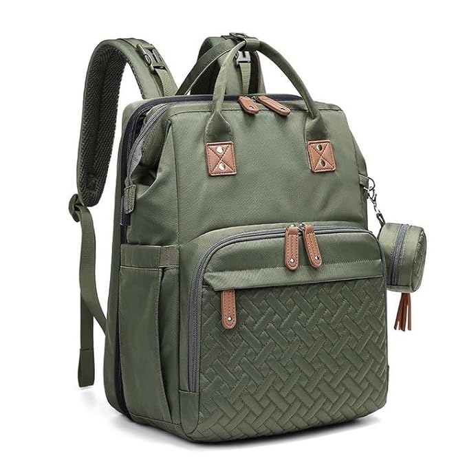 JOLLITO Diaper Bag Backpack with Changing Station Large Capacity Multifunction Baby Bags for Boy Girl Travel For Moms Dads Baby Registry Search Essentials Shower Gifts