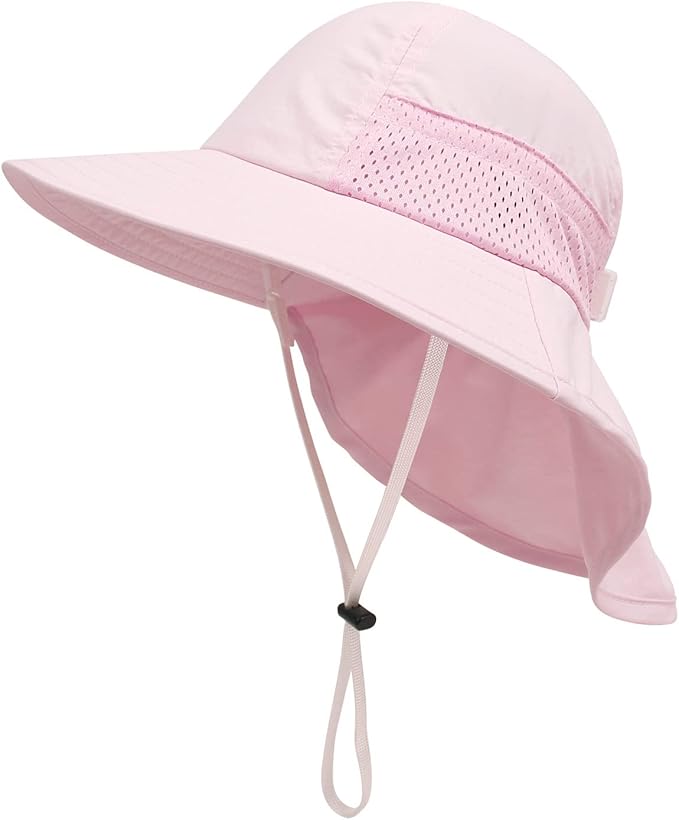 Baby Sun Hat UPF 50+ Toddler Wide Brim Beach Hats for Boys Girls 0-6 Years