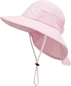 Baby Sun Hat UPF 50+ Toddler Wide Brim Beach Hats for Boys Girls 0-6 Years